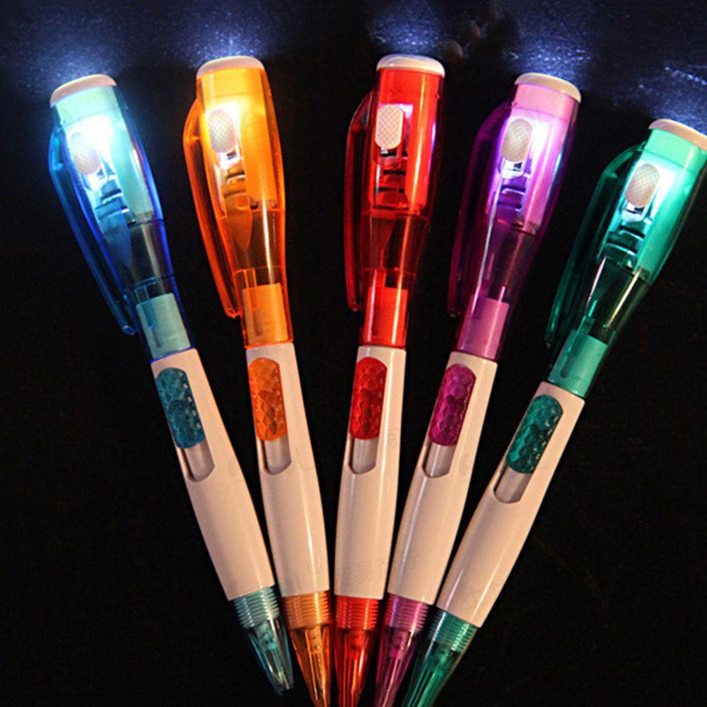Оригинальные канцелярские товары со светящимися ручками-шариками, шариковая ручка, ручка-фонарик, светодиодная подсветка