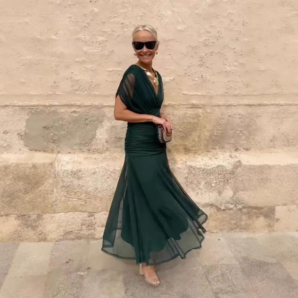 Вечернее платье русалка с цветочным принтом и открытыми плечами, длинное платье с оборкой по подолу