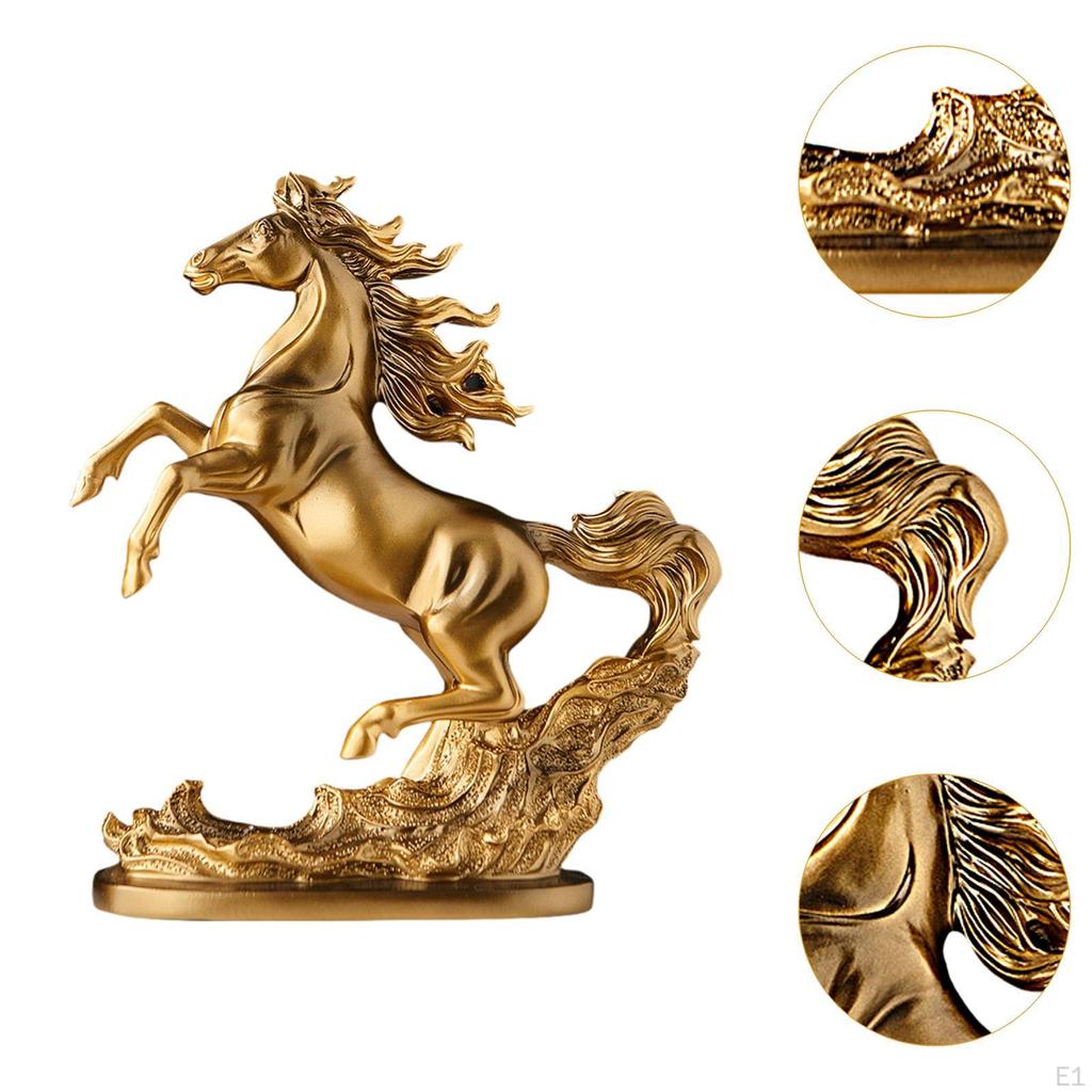 Horse Statue Resin Figurine Centerpiece Desktop Decoration, Collection, Animal Sculpture, Ornament