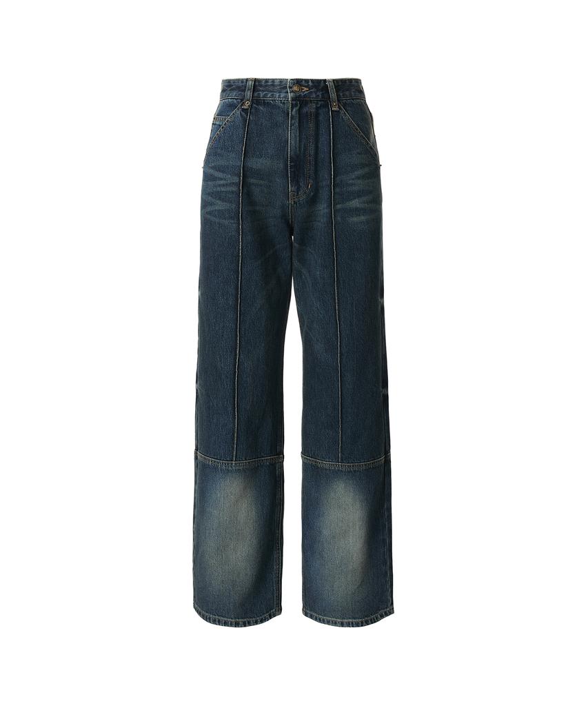 DRAE Wide-Leg Panel Jeans_Blue