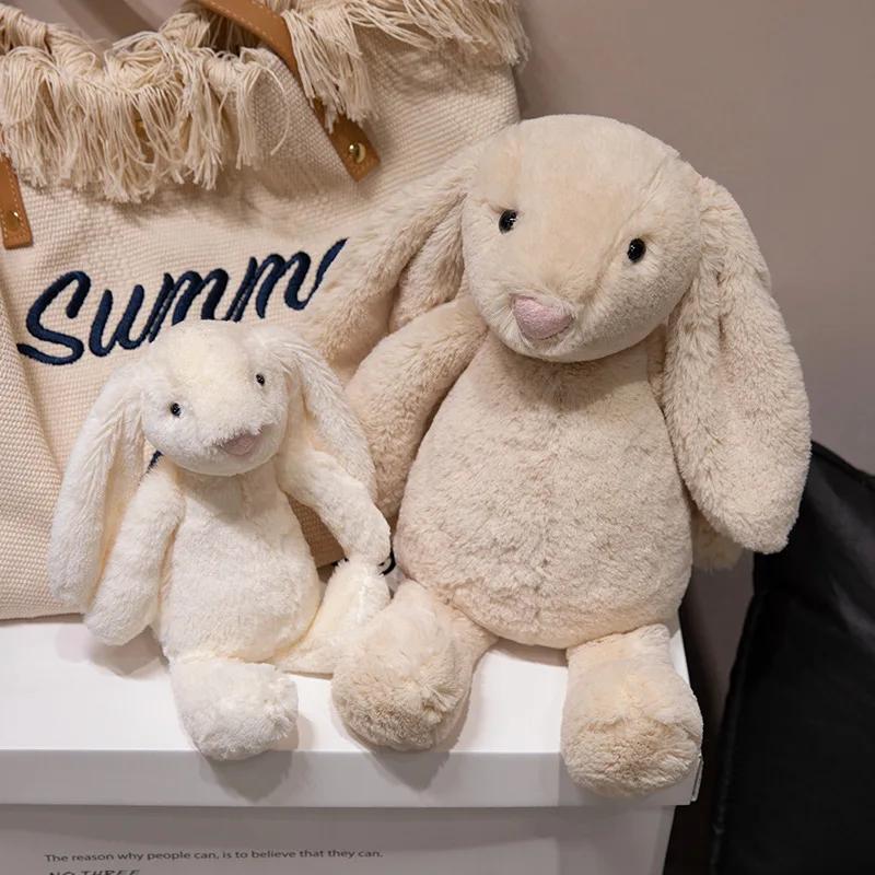 Милая плюшевая игрушка кролик с длинными ушами, мягкая игрушка, кукла-кролик, спящий компаньон для младенцев, плюшевая кукла, детский подарок