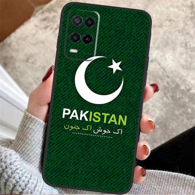 Чехол-баннер Флаг Пакистана для Oppo A57 A17 A77 A40 A78 A54 A74 A94 A76 A16 A96 A18 A60 A80 A38 A58 A98 A15 A5 Pro