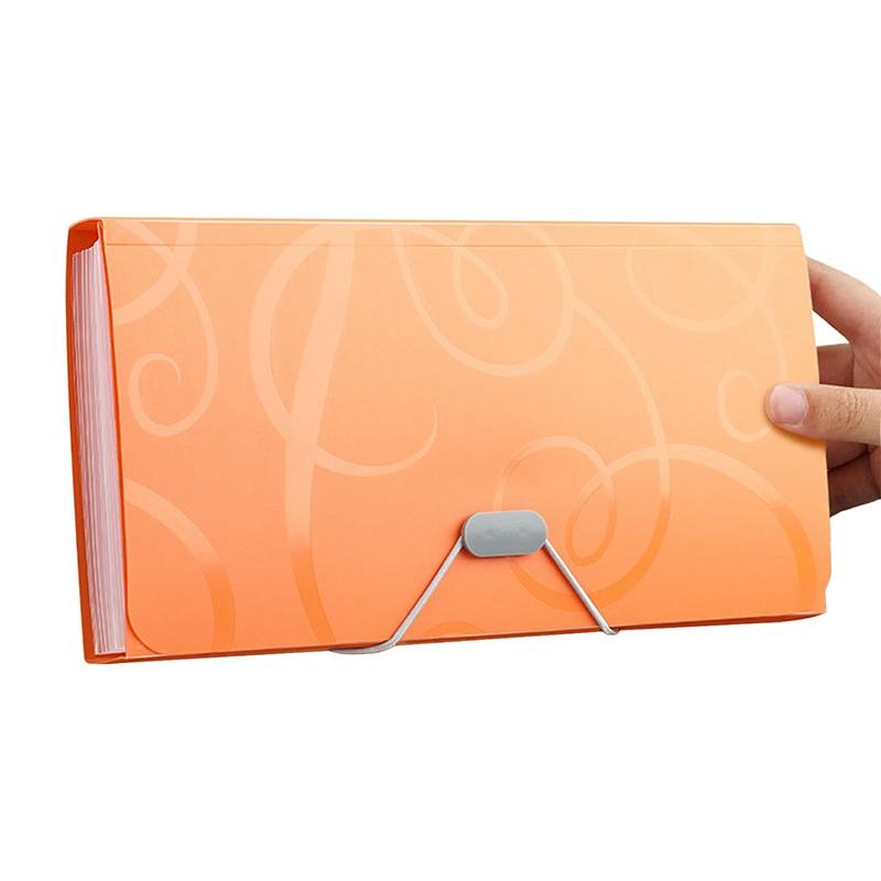 Мини-13 карманов формата А6, портативный зажим для хранения с пряжкой, расширяющаяся папка для файлов, Радужный органайзер для документов, разноцветный чехол-кошелек