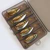 5/10Pcs/Box Spinner Lure Sequins With Treble Hook Metal Spoon Lure Hard Fishing Lure With Fishing Tackle Box Father'S Day Gift
