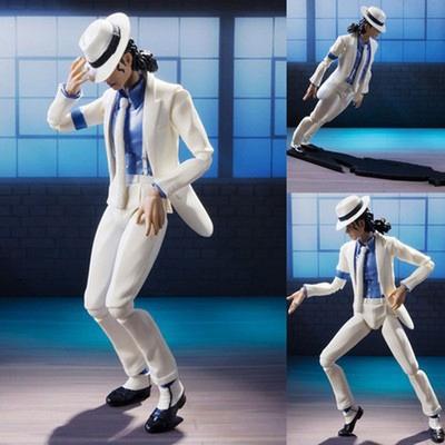 Фигурка Майкла Джексона Moon Walk 14 см в белой одежде Настольное украшение Игрушка Сюрприз Рождественский подарок Для коллекционеров