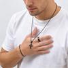 Мужской набор из 3 предметов из нержавеющей стали, Ювелирные изделия для мужчин, Комбо: Ожерелье с подвеской-крестом, Браслет, Кольцо, Аксессуары в стиле Hip Hop для повседневной носки