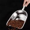 Large Capacity Flour Scoop Wide Opening Food Shovel Stainless Steel Ice Cube Shovel  Popcorn