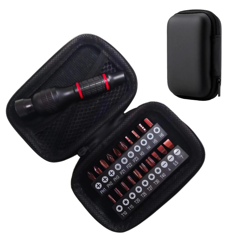 Многофункциональный набор отверток Рукоятка из алюминиевого сплава Универсальный интерфейс 6,35 мм Набор бит разного размера Длина 25 мм Набор инструментов