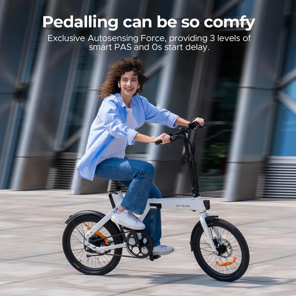 ENGWE P20 Folding E-Bike - 250W Motor, 100km Range, Hydraulic Brakes & Torque Assist