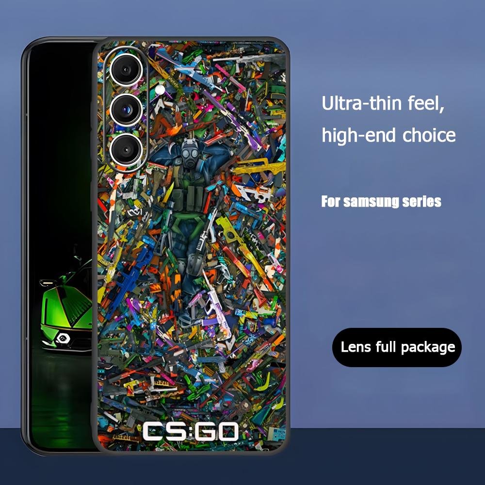 Крутая игра CS2 FPS Популярный чехол для телефона для Samsung Galaxy S26 S25 S24 S23 S22 S21 Plus Ultra Note20 Мягкий черный