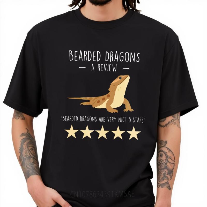 Cheap Tshirt Funny tshirt Travel For her Crew Neck t shirt Brand Bearded Dragons A Review Five Stars Basic For her Top tees