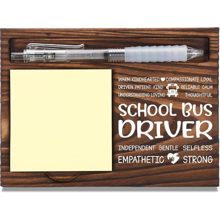 Teacher Assistant Appreciation Gifts, Thank You Gift for Teacher Aide, School Office Coworkers Staff Appreciation Gifts, Sticky Note Holder Wooden