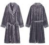 Bathrobe Gown Unisex Bathrobe After Bath Room Wear Loungewear Nightgown Stylish XL Size Navy [Arcade] Men's Women's