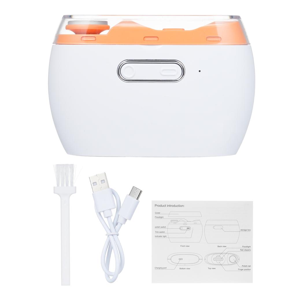 Электрические кусачки для ногтей, инструмент 2-в-1 для стрижки и полировки ногтей, автоматический триммер для ногтей, ноготь