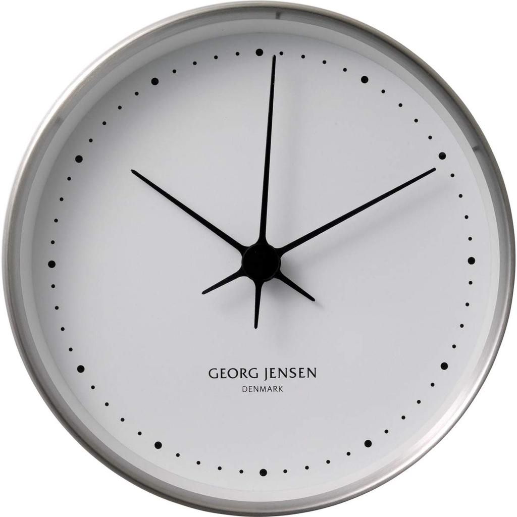Georg Jensen Henning Koppel 22 см Серебряные часы с белым циферблатом, Прибл.. Диаметр 22 см, 3587574