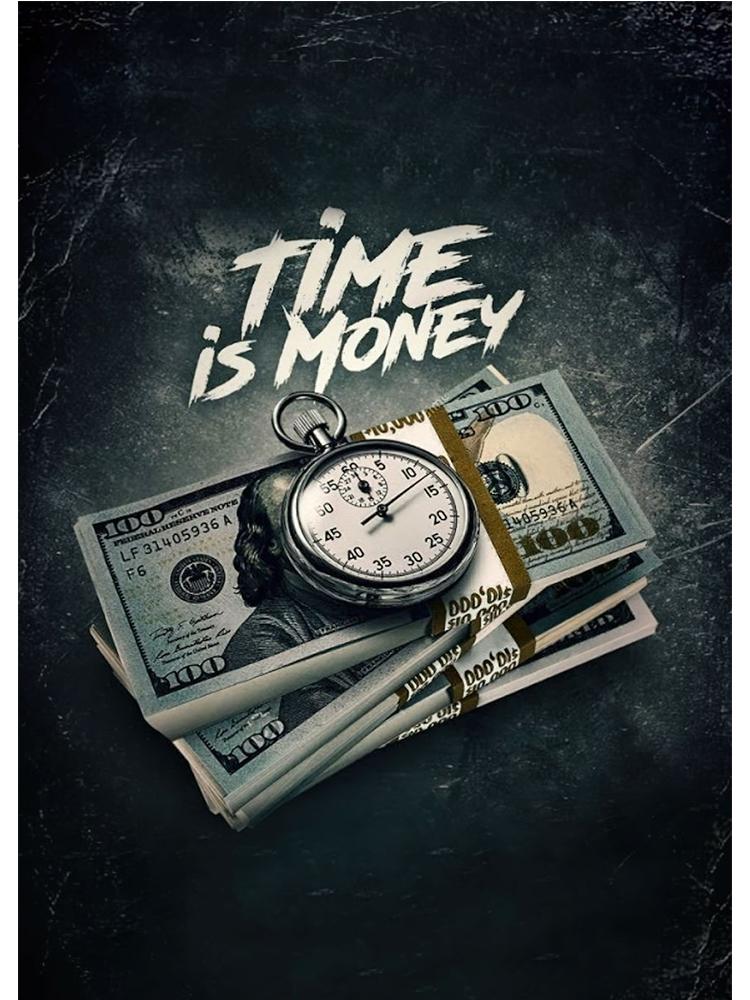 Время — деньги, не тратьте зря, мотивационный роскошный постер, холст, картина, доллары, настенное искусство для офиса, домашний декор, принт, Cuadros