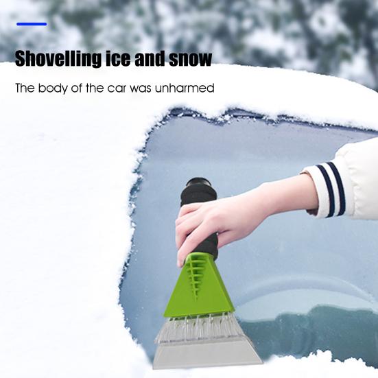 Winter Snow Shovel Non-scratching Smooth Edge Sponge Handle Labor-saving Multifunction Defrosting Portable Frost Snow Removal Scraper for Car
