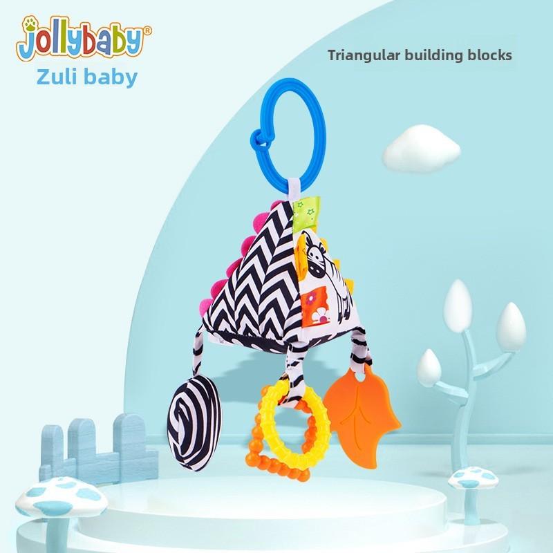 Infant Black White Geometric Toy With Teether And Visual Stimuli For Early Learning