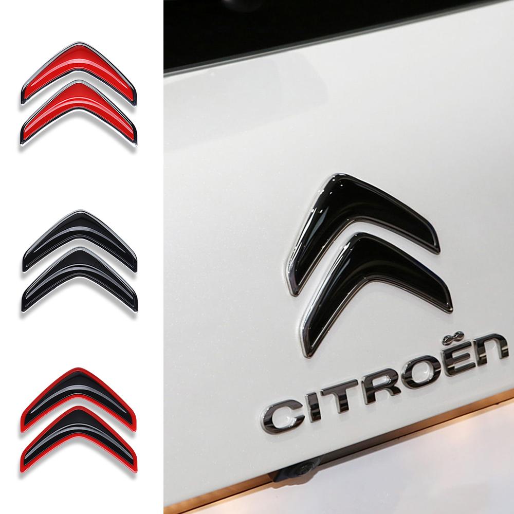 TXBB4 100/115mm Car Hood Front Grille Rear Trunk Badge Sticker Accessories For Citroen C4 Berlingo C3 Aircross C5 Aircross C5X C4L VTS