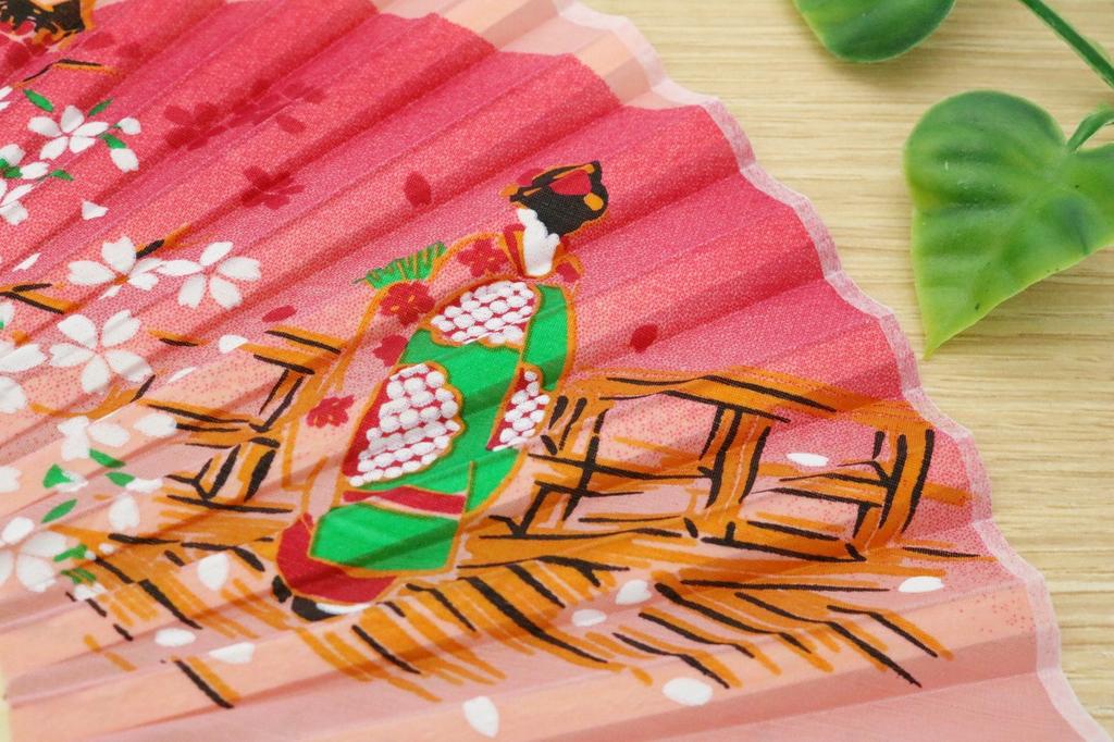Складной веер Matsumi Crafts Maiko Розовый (шелк)
