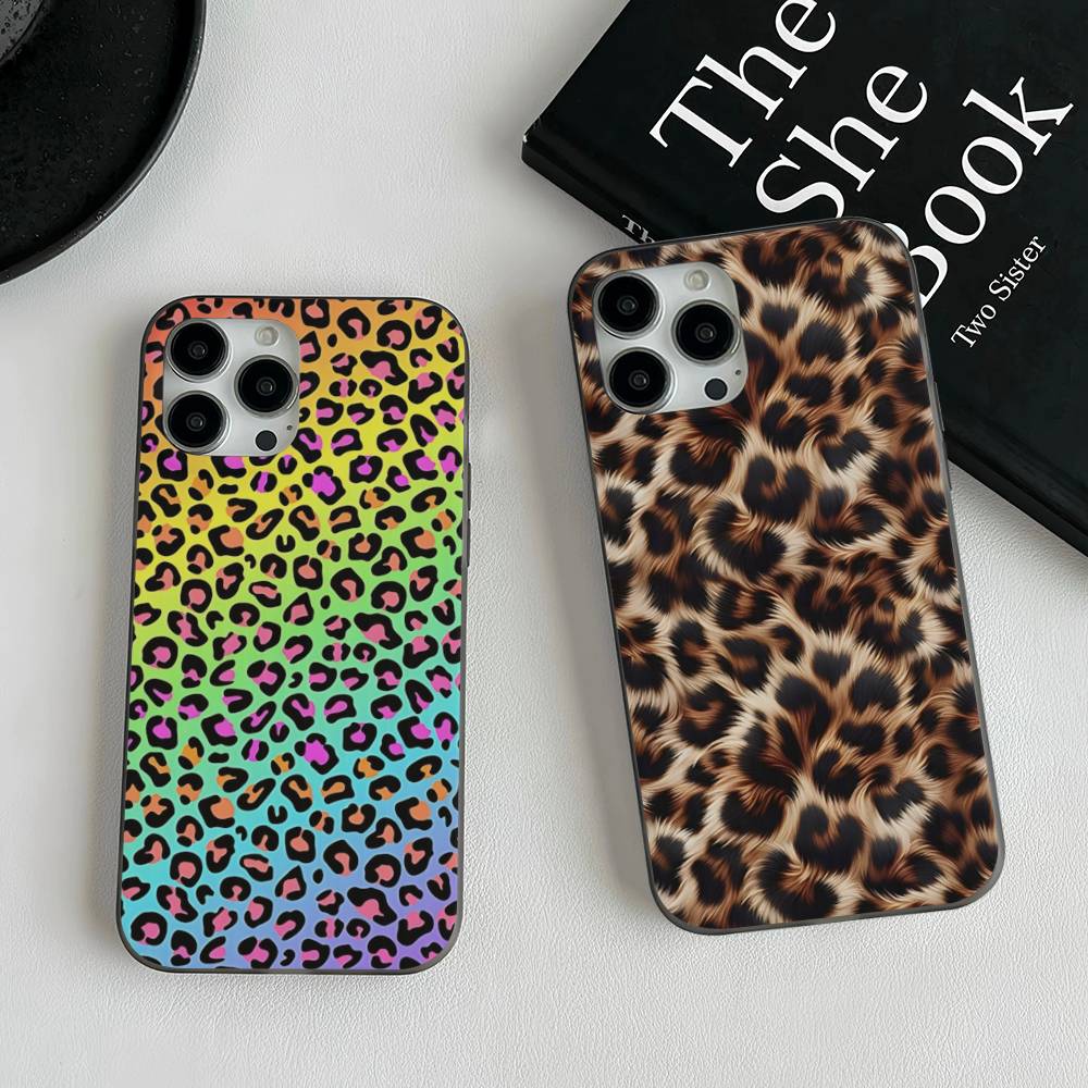 Классический Леопардовый Гепардовый Для IPhone 16 15 11 12 13 14 17 Pro Max PLUS Pro Мягкий Гофрированный Силиконовый Задний Чехол для Телефона
