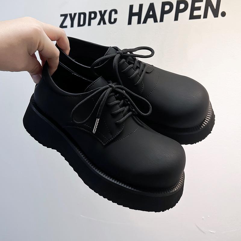 Туфли Mickey Derby мужские, высококачественные, на толстой подошве, матовые, ретро, повседневные, с большой головкой, туфли Zhang Jie из той же кожи 21233-A