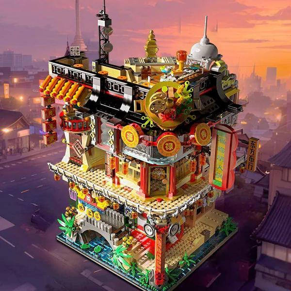 4653PCS Creative Expert Chinatown Bangkok Building Blocks Set City Street View Architecture Model Bricks Toys Xmas Gifts For Kids