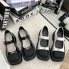 Модная обувь Женская обувь на плоской подошве на низком каблуке Оксфорды Осенние сабо Платформа Платье Кожа Осень Новые криперы Ретро Резиновые Мэри Джейн Базовые