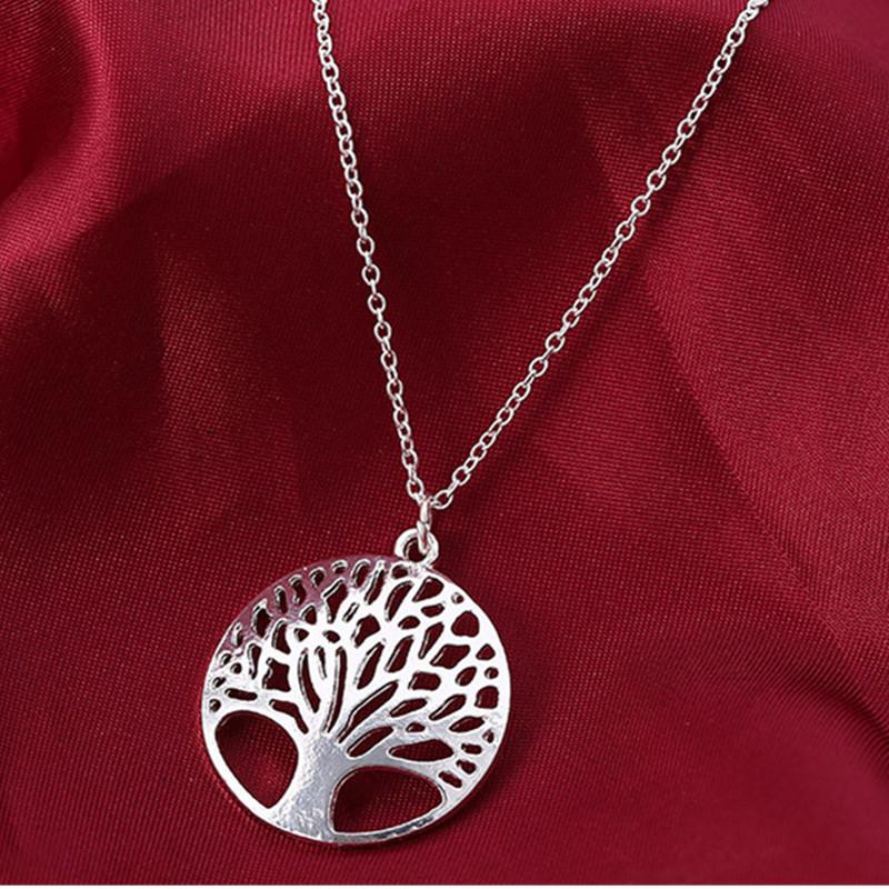 round hollow wishing tree pendant necklace life tree Tree Of Life pendant necklace jewelry fashion cute wedding part
