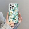 Милый сине-белый фарфоровый чехол для телефона с цветочным узором для iPhone 11 12 Pro Max 16 15 14 13 Pro Max Plus 13 Mini Ударопрочный лазерный чехол