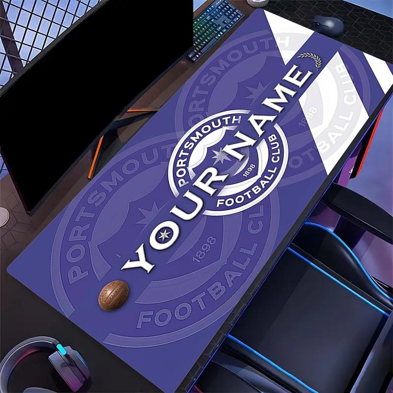 Custom Name,Portsmouth Mouse Pad, Large Gaming Desk Mat, Non-slip XXL Mousepad for Laptop & Tablet, Mini PC Playmat with Stitched Edges