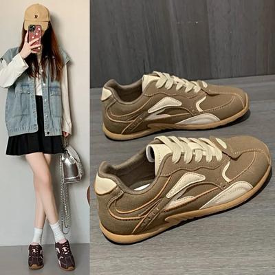 Модные брендовые женские туфли на шнуровке из вулканизированной кожи, модные повседневные туфли в тон, классические кроссовки с круглым носком Zapatillas De Mujer