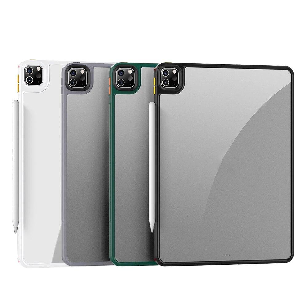 Для iPad Pro 12,9 чехол для планшета противоударный гибкий край ТПУ прозрачная задняя крышка для iPad Pro 11 Air 4 10,9