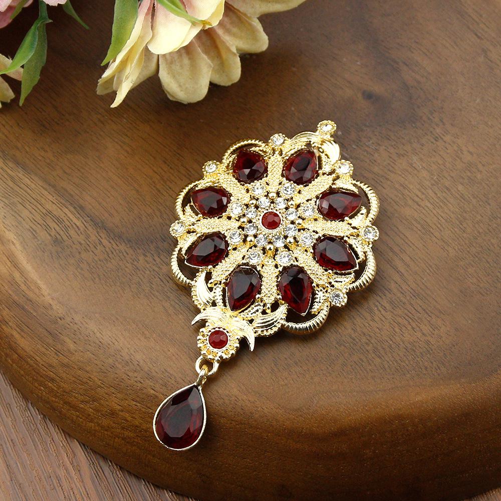 Хрустальные женские броши, свадебные украшения, круглый цветок, брошь в стиле барокко