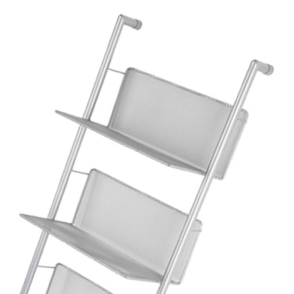 Книжная полка 6 ярусов современная металлическая напольная стойка для хранения журналов для газетной студии