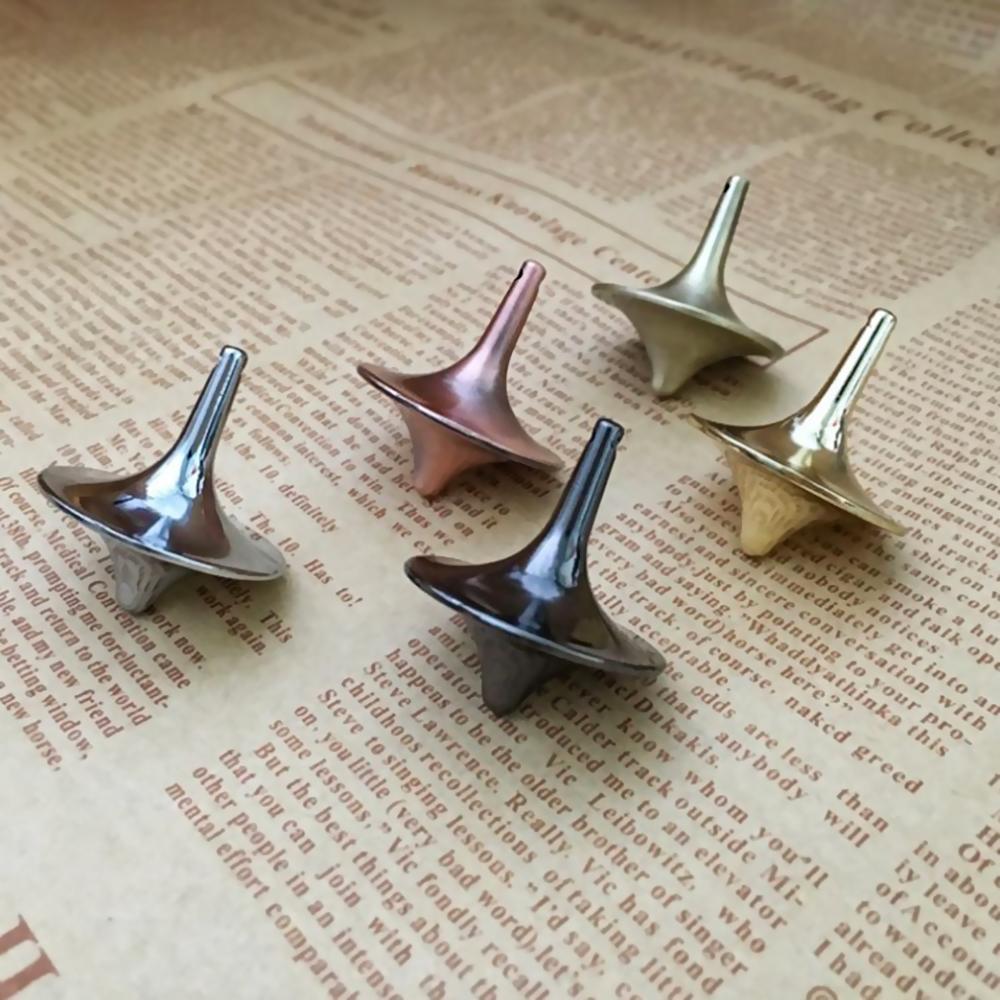 Металлический гироскоп Серебряный ручной вращающийся волчок с кончиками пальцев Маленький циклонный гироскоп Антистрессовые игрушки для детей Подарки