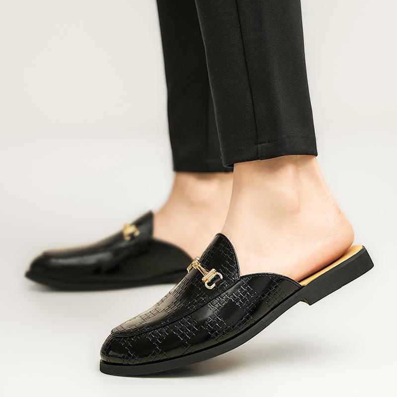 Модные Новые Мужские Лоферы Роскошные Деловые Полуботинки для Мужчин 2024 Высококачественные Кожаные Мюли Нескользящая Уличная обувь Летние Мокасины