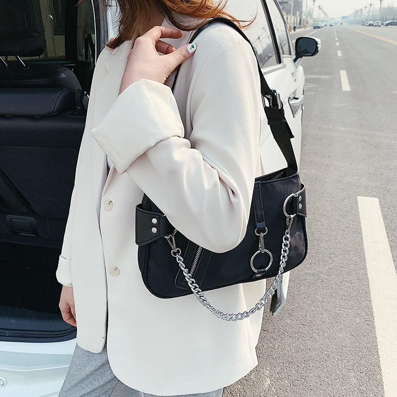 Винтажная женская сумка с цепочкой, роскошные дизайнерские сумки, нейлоновая сумка-мессенджер, ретро-тоут