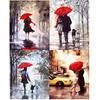 DIY Полный дрель Алмазная картина Пара Зонтик Вышивка Крестом Мозаика Домашний Декор Подарок