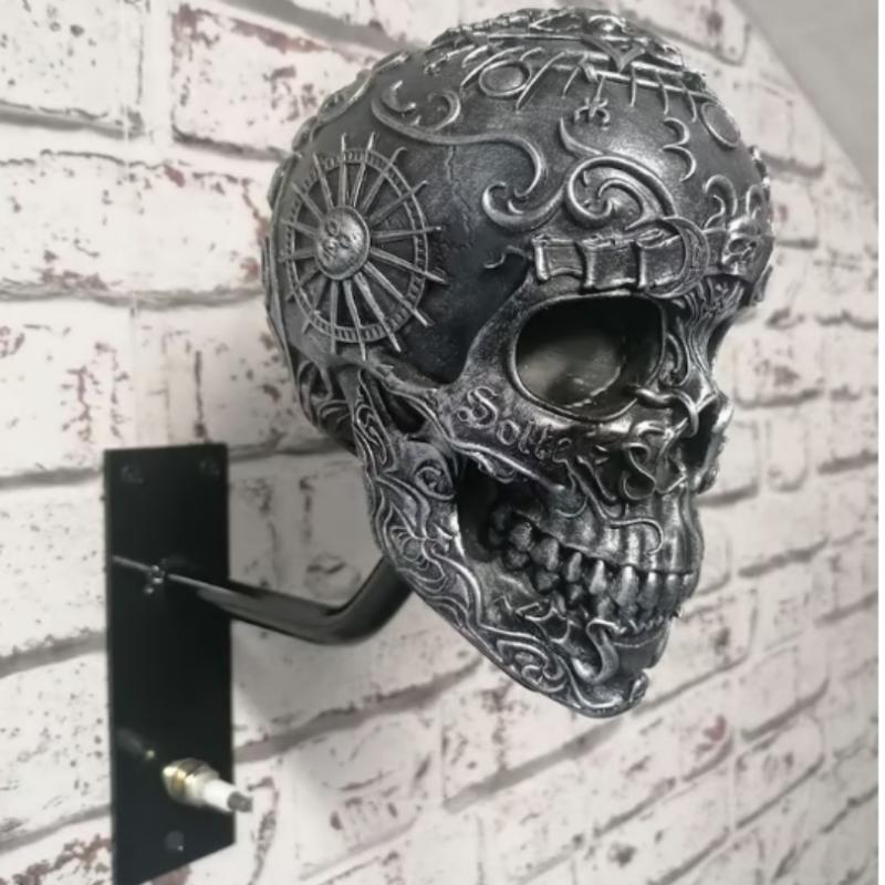 Креативный Крутой Держатель Череп для Мотошлема и Куртки Настенный Держатель для Мотошлема в Виде Черепа Вешалка для Шлема Череп для Взрослых