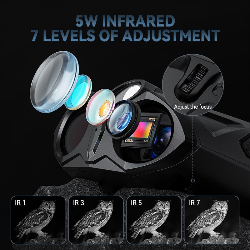 High Definition Digital Hunting Outdoor Infrared Monocular Scope Device for Wildlife Observation Night Vision