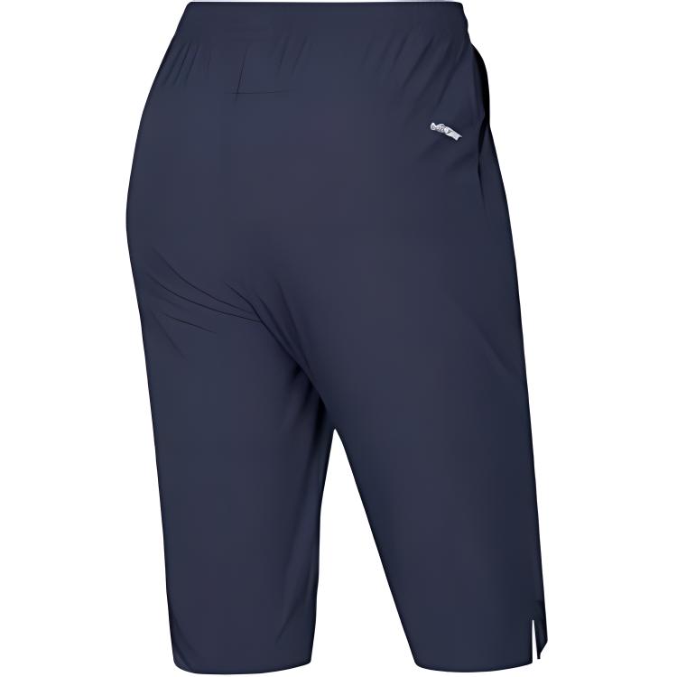 Skechers Базовая Спортивная Серия Печатный Логотип Однотонный Средняя Посадка Быстросохнущие Повседневные Шорты Женские шорты Темно-Синий P122W040-002Z