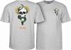 Powell Peralta Майк МакГилл ЧЕРЕП И ЗМЕЯ Футболка для скейтборда ПЕПЕЛЬНО-СЕРЫЙ Унисекс Футболка
