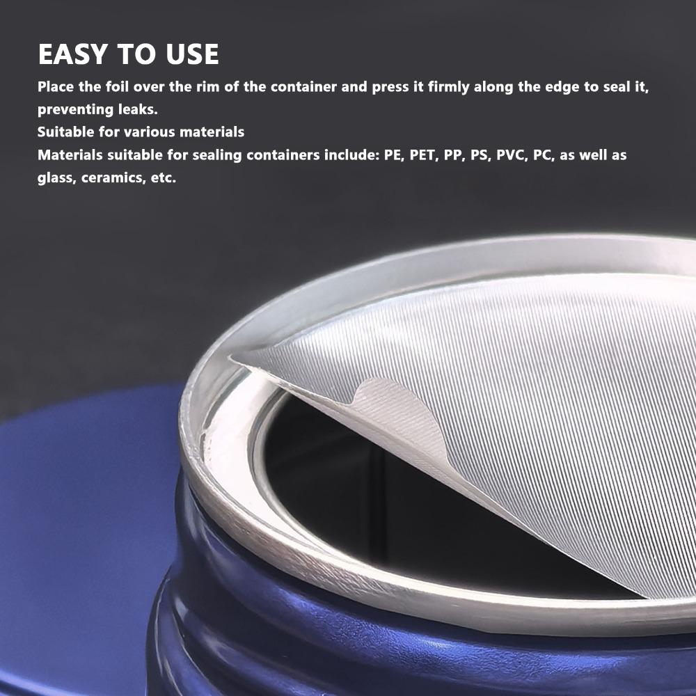 50pcs set Self Adhesive Aluminum Foil Lids Portable Aluminum Foil Sealing Stickers For Yogurt Cups