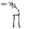 Modern Alloy Sculptures Christmas Reindeer Statue, Small Deer Sculpture Figurine, Elegant Contemporary Home Accessories Holiday Decor for Tabletop,