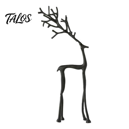 Modern Alloy Sculptures Christmas Reindeer Statue, Small Deer Sculpture Figurine, Elegant Contemporary Home Accessories Holiday Decor for Tabletop,