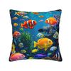 Pillow Cover Beautiful Underwater World Colorful Fish Cute Funny Pillow Case For Sofa Home Decoration Pillowcases