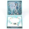 Crystal Sea Turtle Bracelet Pendant Floral Print Beaded Jewelry  For Women Men