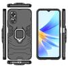 Case for Oppo A17, Kickstand Ring, black