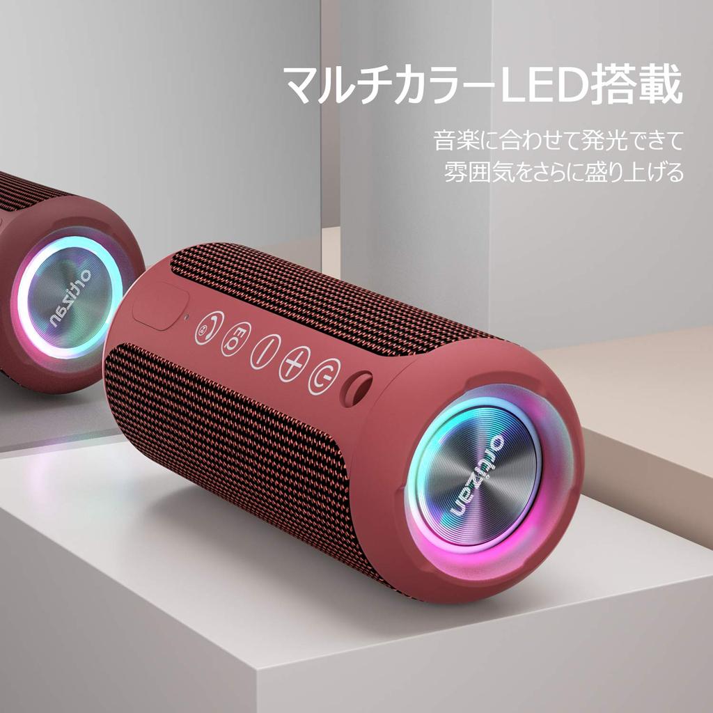 Ortizan Bluetooth Speaker Waterproof IPX7 Wireless 30 Hours Continuous Playback 24W Output Bluetooth Speaker Stereo Portable Bluetooth Speaker Card